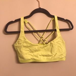 lululemon neon yellow bra
